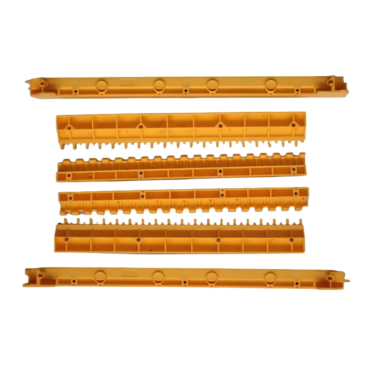 Hitachi Escalator Step Edge Frame | Yellow Edge, 2nd Generation Fluorescent Step Edge Strip, Step Tread, Warning Strip|33030115-R-33030116-L-33041713-