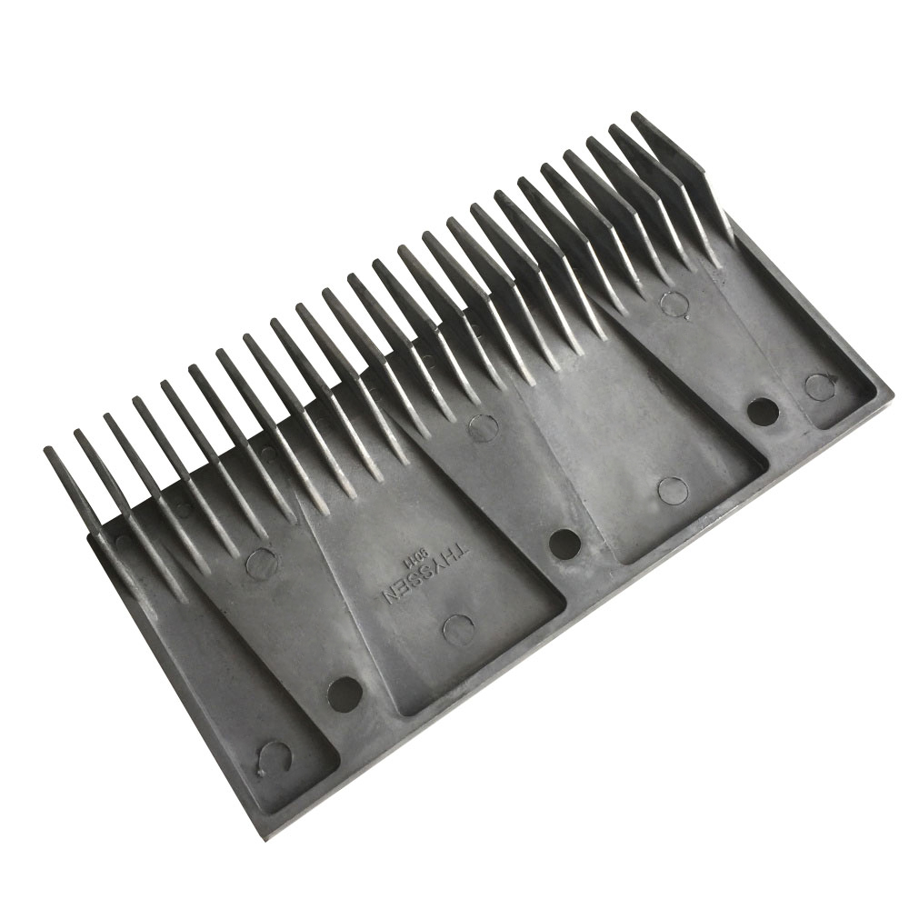Thyssenkrupp Aluminum Alloy Comb Plate – Manufacturer Direct Supply, 24-Tooth Escalator Comb Plate, Model 9011 / Moving Walkway Comb Plate