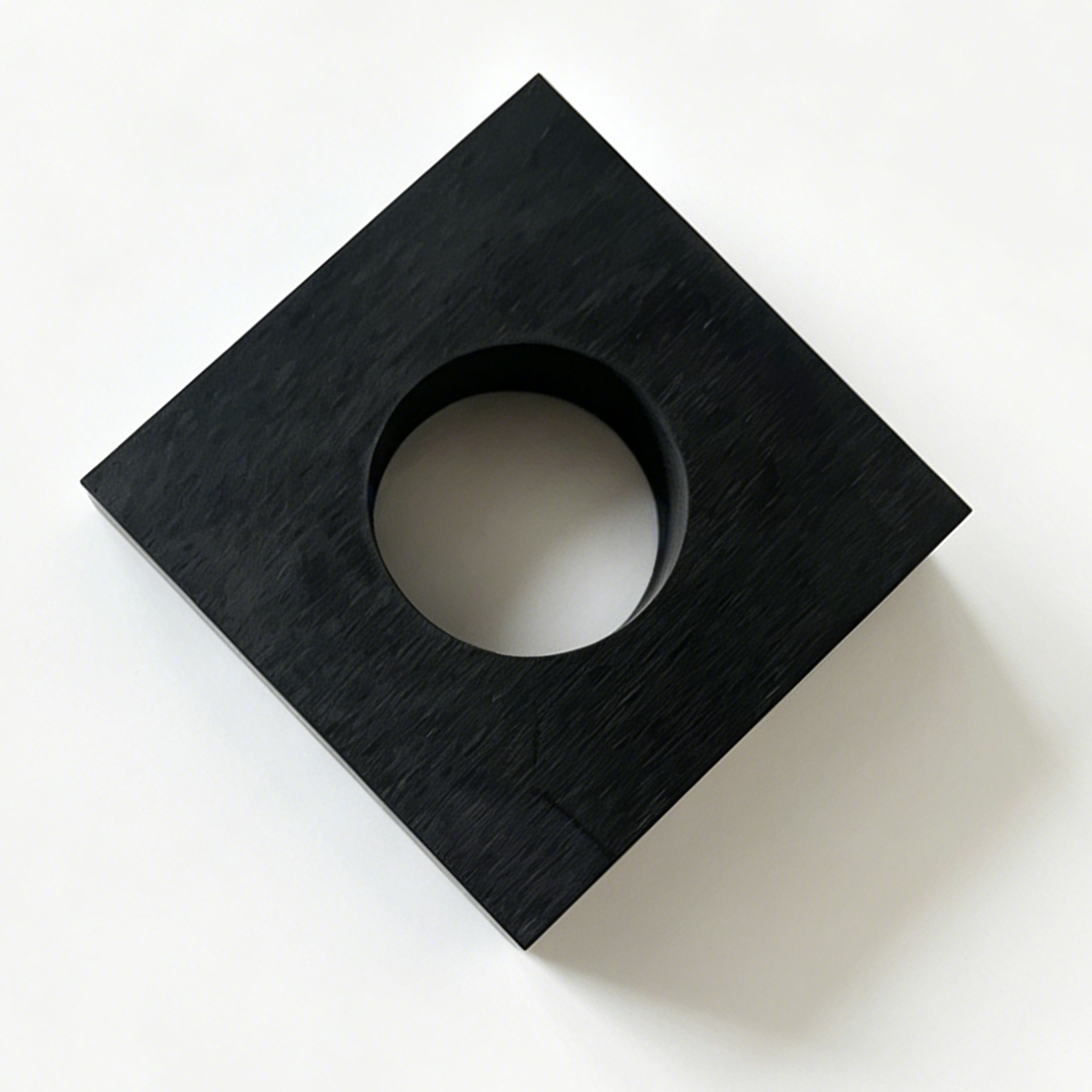 Elevator Square Rubber Shock Absorber Pad with Central Hole, Anti-vibration Damper for Elevator Maintenance