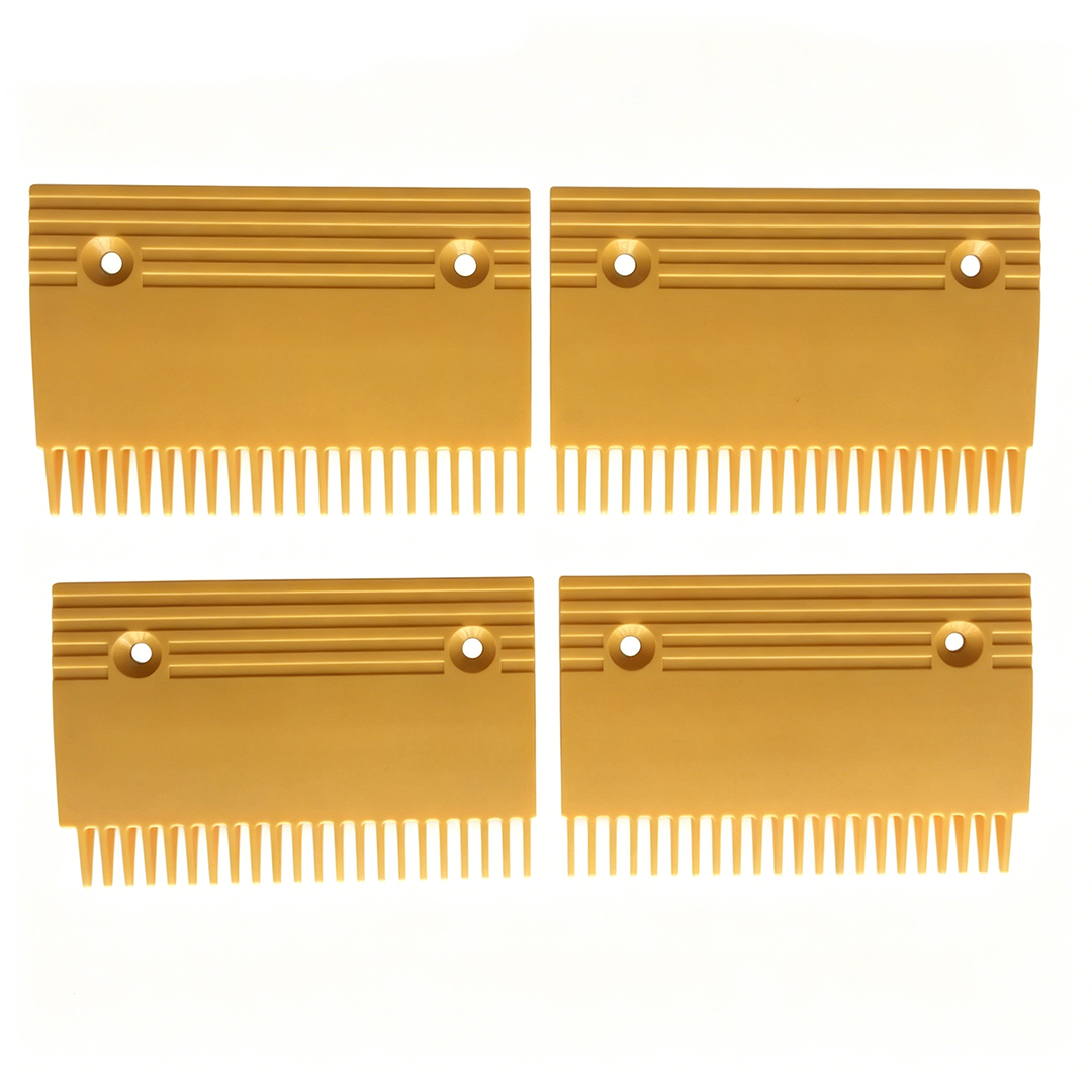KONE Escalator Yellow Plastic Comb Plate | 22 Teeth, Hole Distance 140mm for Moving Walks