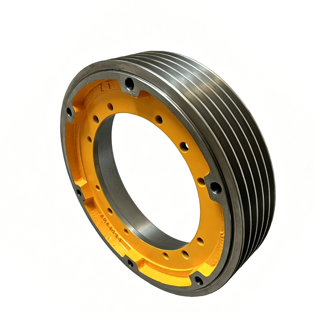 Hitachi HGP Elevator Traction Sheave CST-M105G, 400/420mm 5/6 Groove 10mm Rope Main Drive Wheel