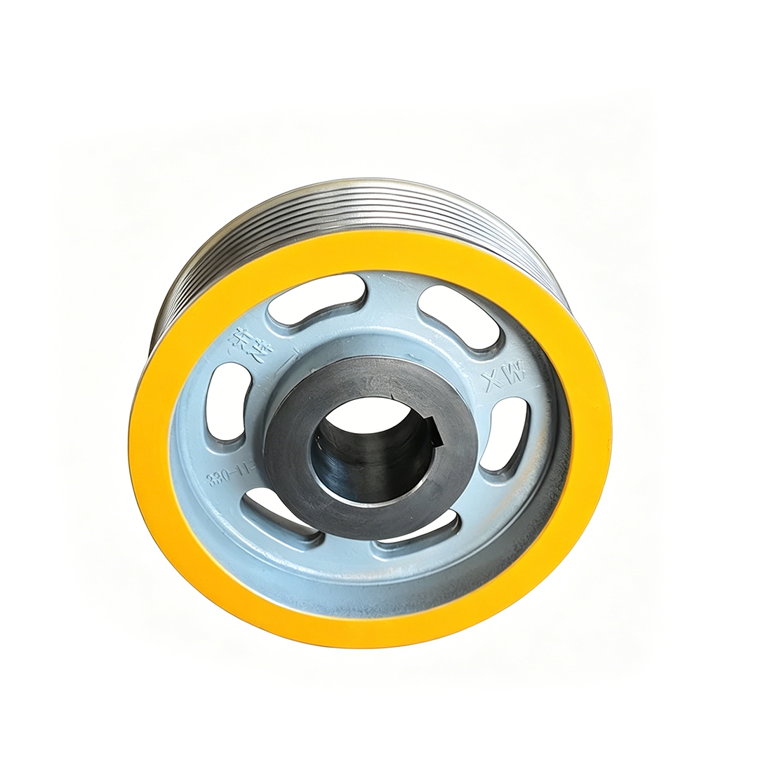 Toshiba Elevator Traction Sheave CV330 CV320, 330mm Diameter 5-12 Groove 8mm Rope Deflector Sheave Guide Wheel