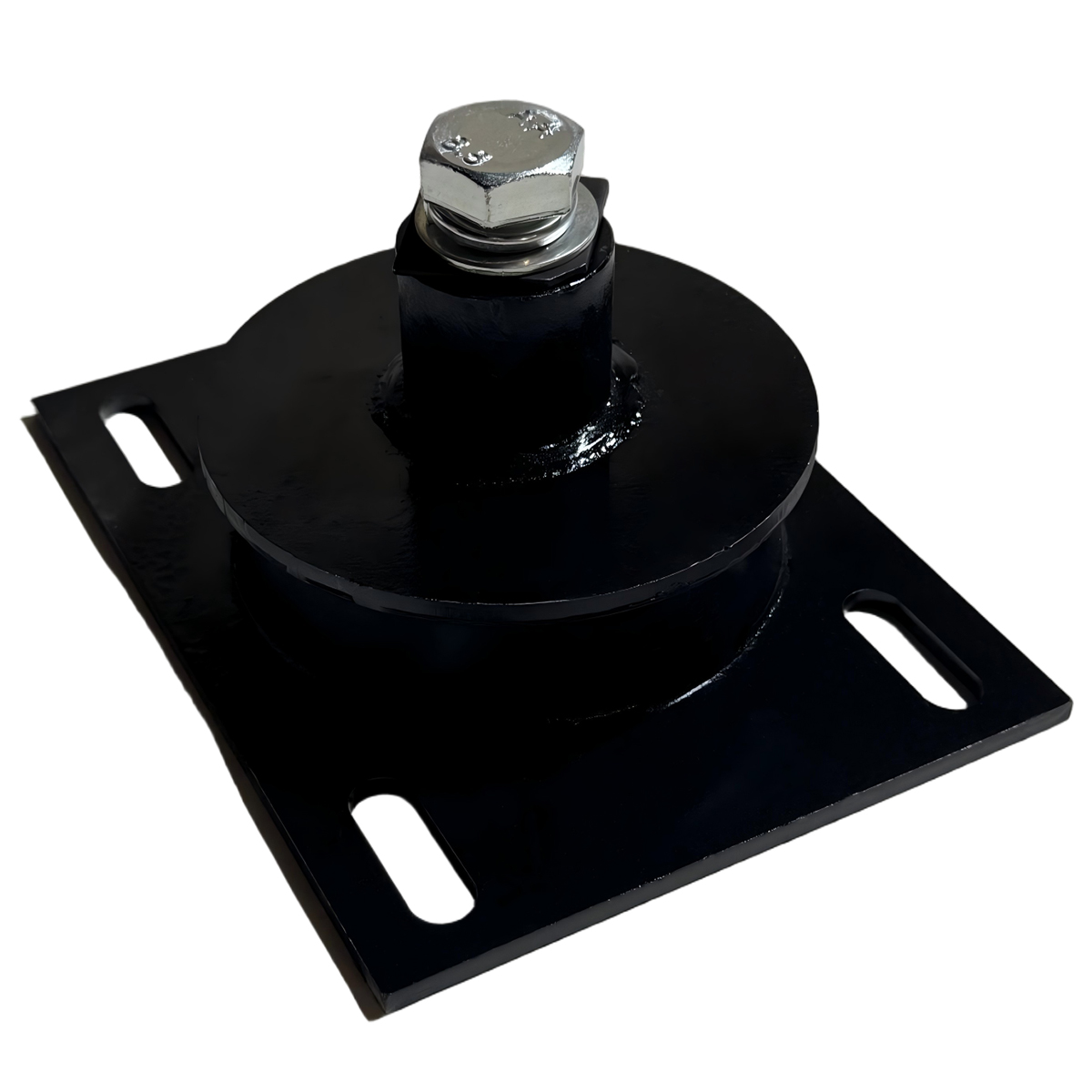 3-Slot Square Base Elevator Shock Absorber with Bolt | Rubber Vibration Damper