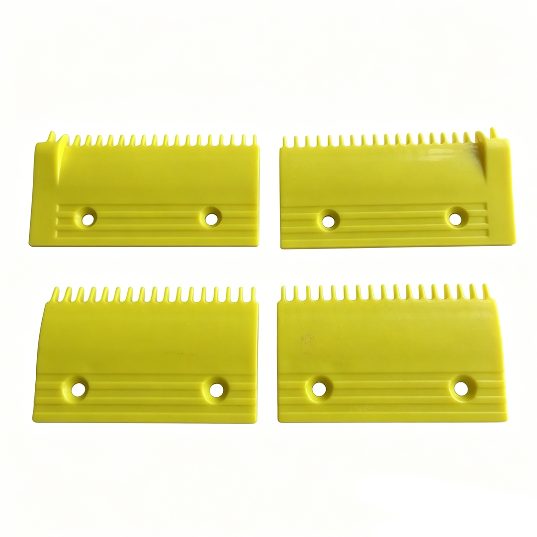 Yellow Fluorescent Escalator Comb Plate H2200145 H2200146 H2200147 17/19T for GR & Hitachi