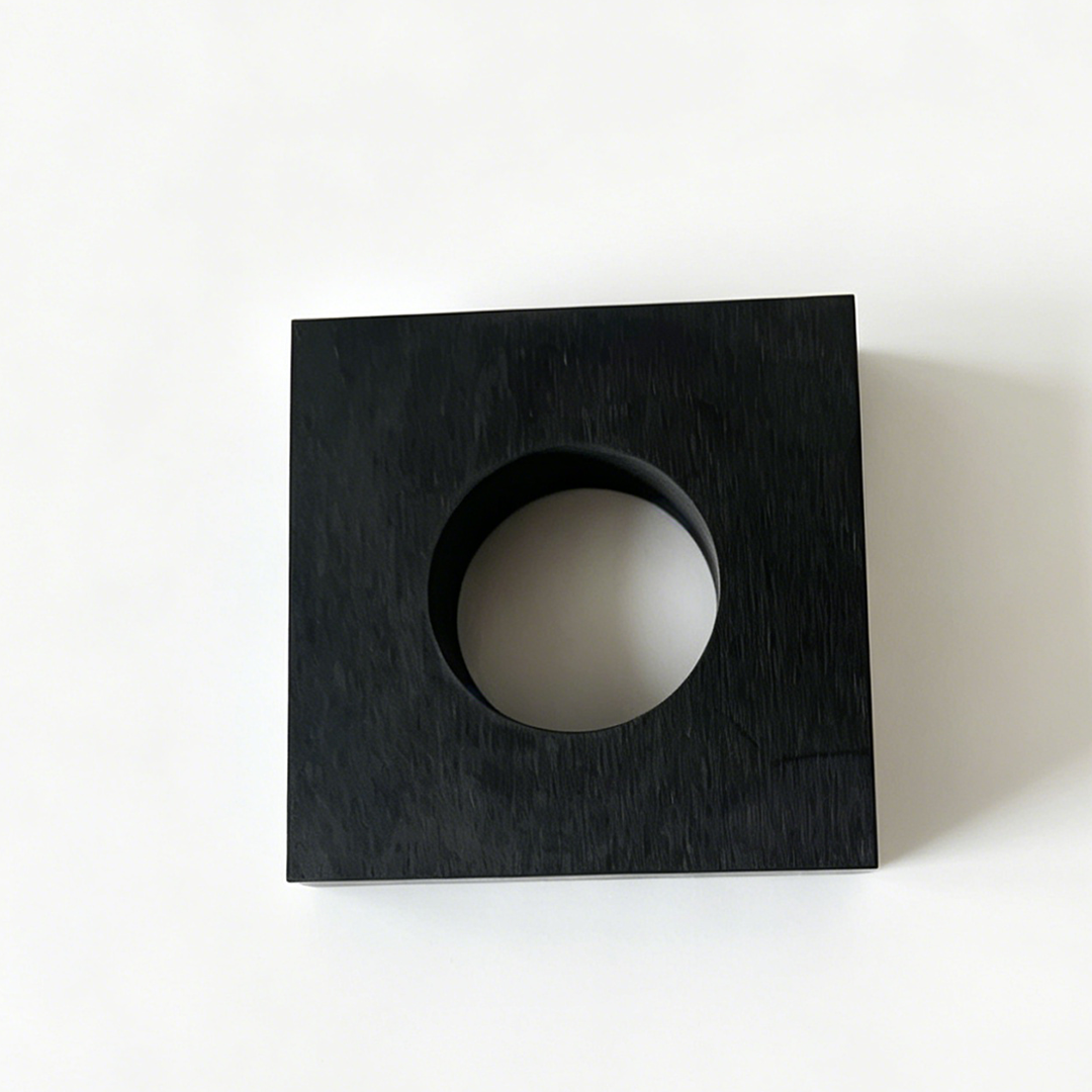 Elevator Square Rubber Shock Absorber Pad with Central Hole, Anti-vibration Damper for Elevator Maintenance