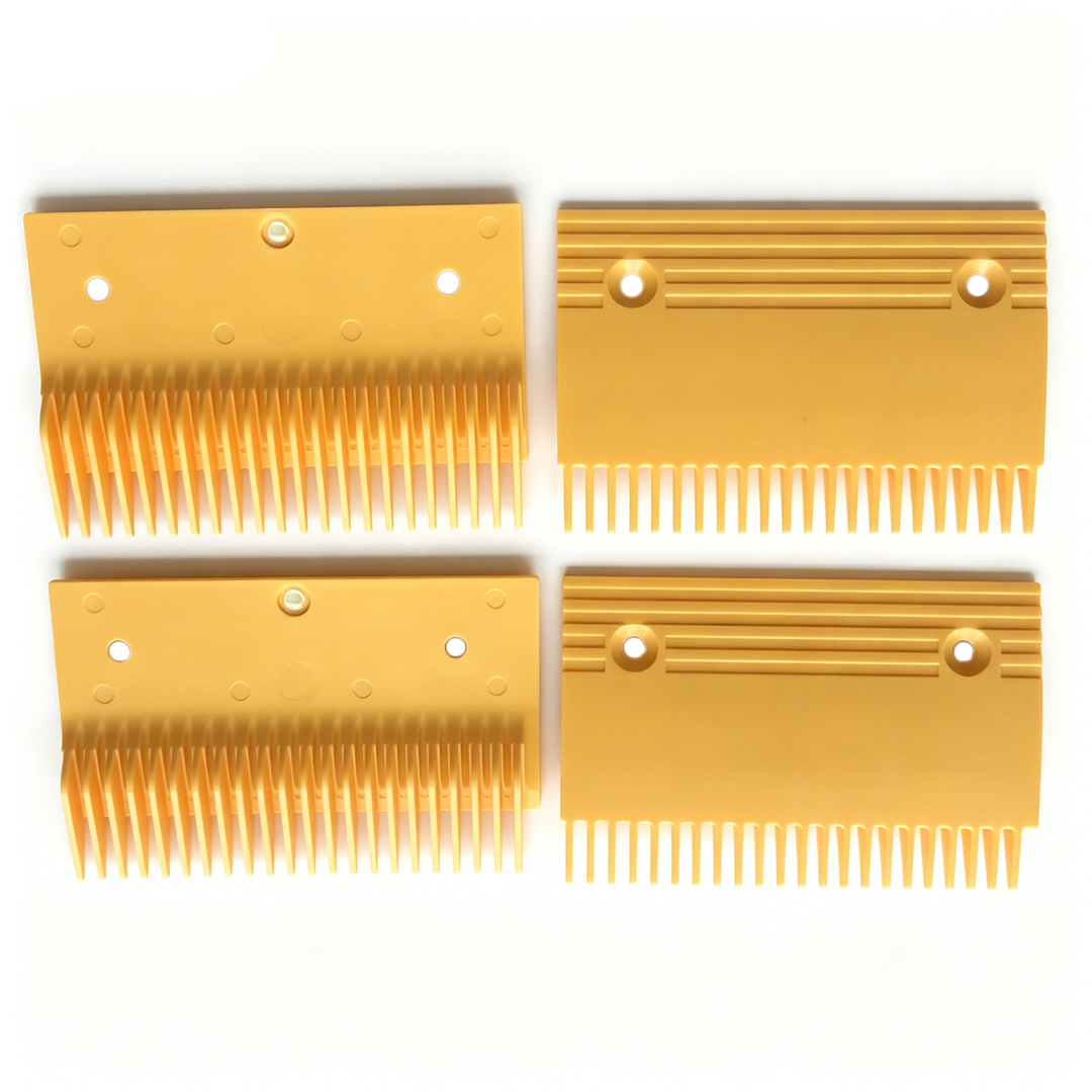 KONE Escalator Yellow Plastic Comb Plate | 22 Teeth, Hole Distance 140mm for Moving Walks