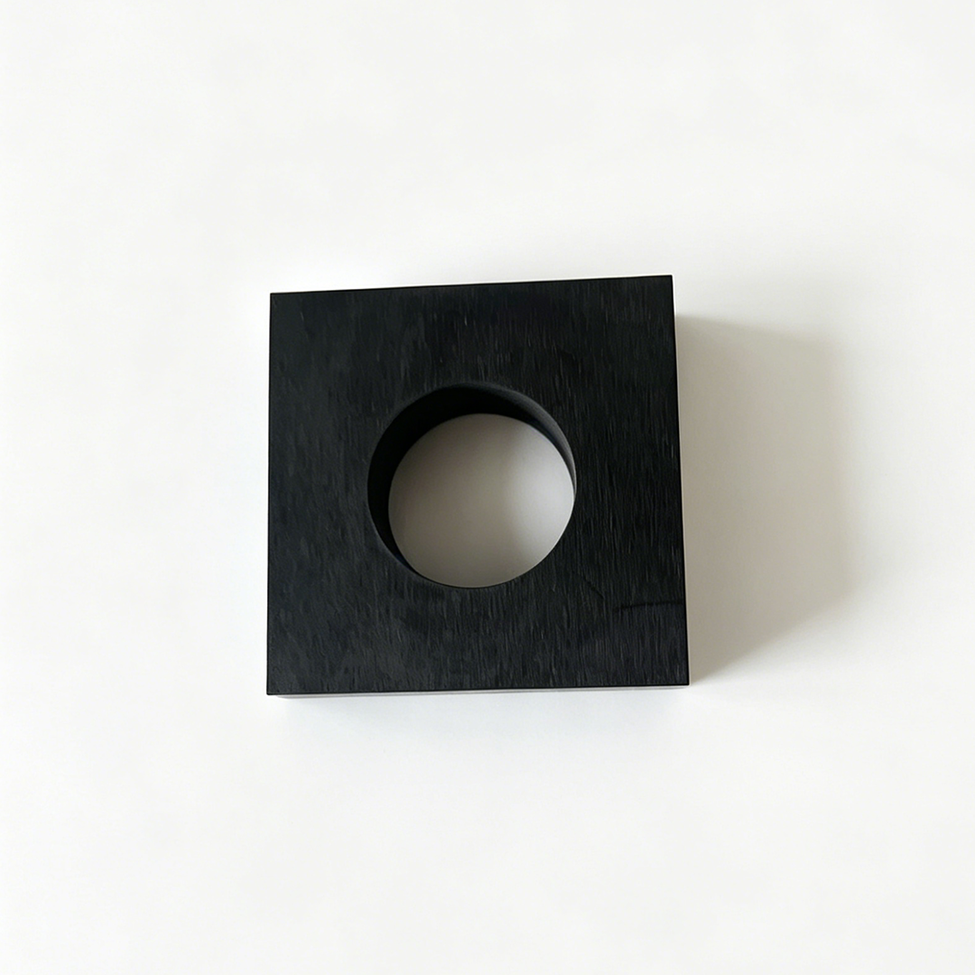 Elevator Square Rubber Shock Absorber Pad with Central Hole, Anti-vibration Damper for Elevator Maintenance