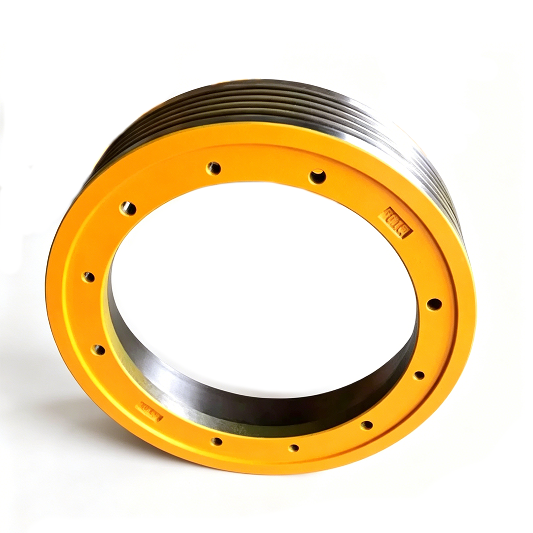 Xizi Otis Fuwodd Elevator Traction Sheave GETM3.OF, 400mm 3-6 Groove 8/10mm Rope Drive Wheel