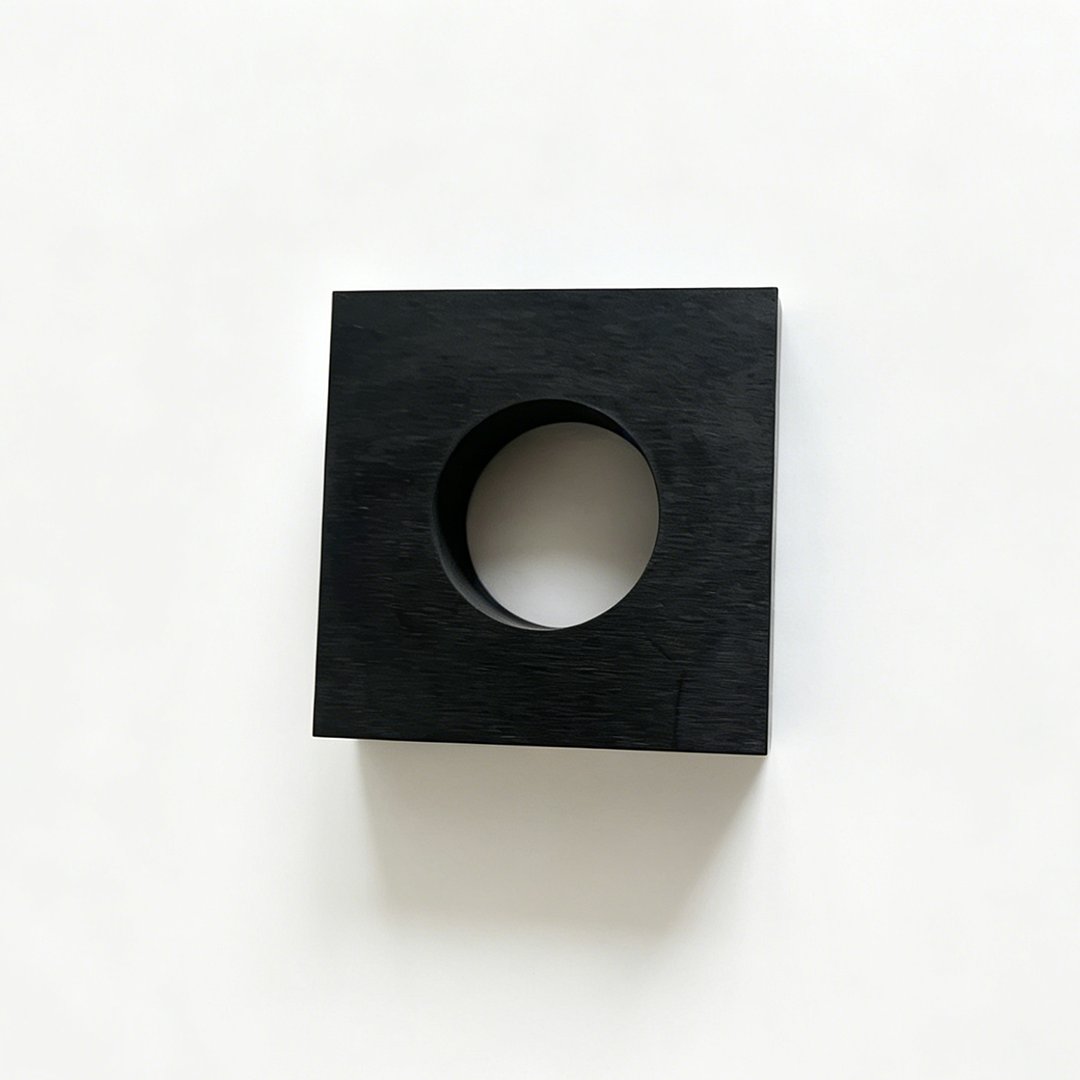 Elevator Square Rubber Shock Absorber Pad with Central Hole, Anti-vibration Damper for Elevator Maintenance