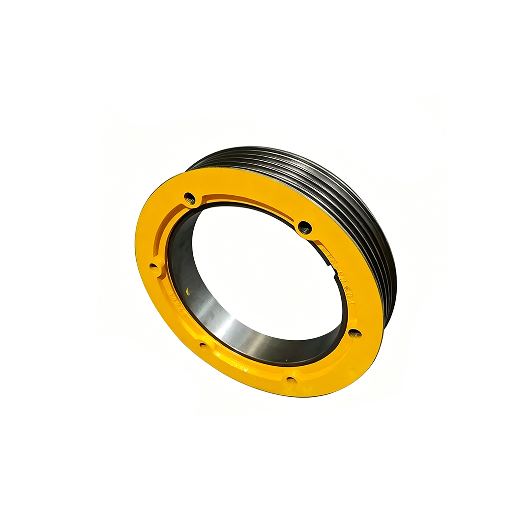 Yungtay Elevator Permanent Magnet Synchronous Traction Sheave GSD-MM, 400/480/550mm 5/6 Groove 10mm Rope Drive Wheel