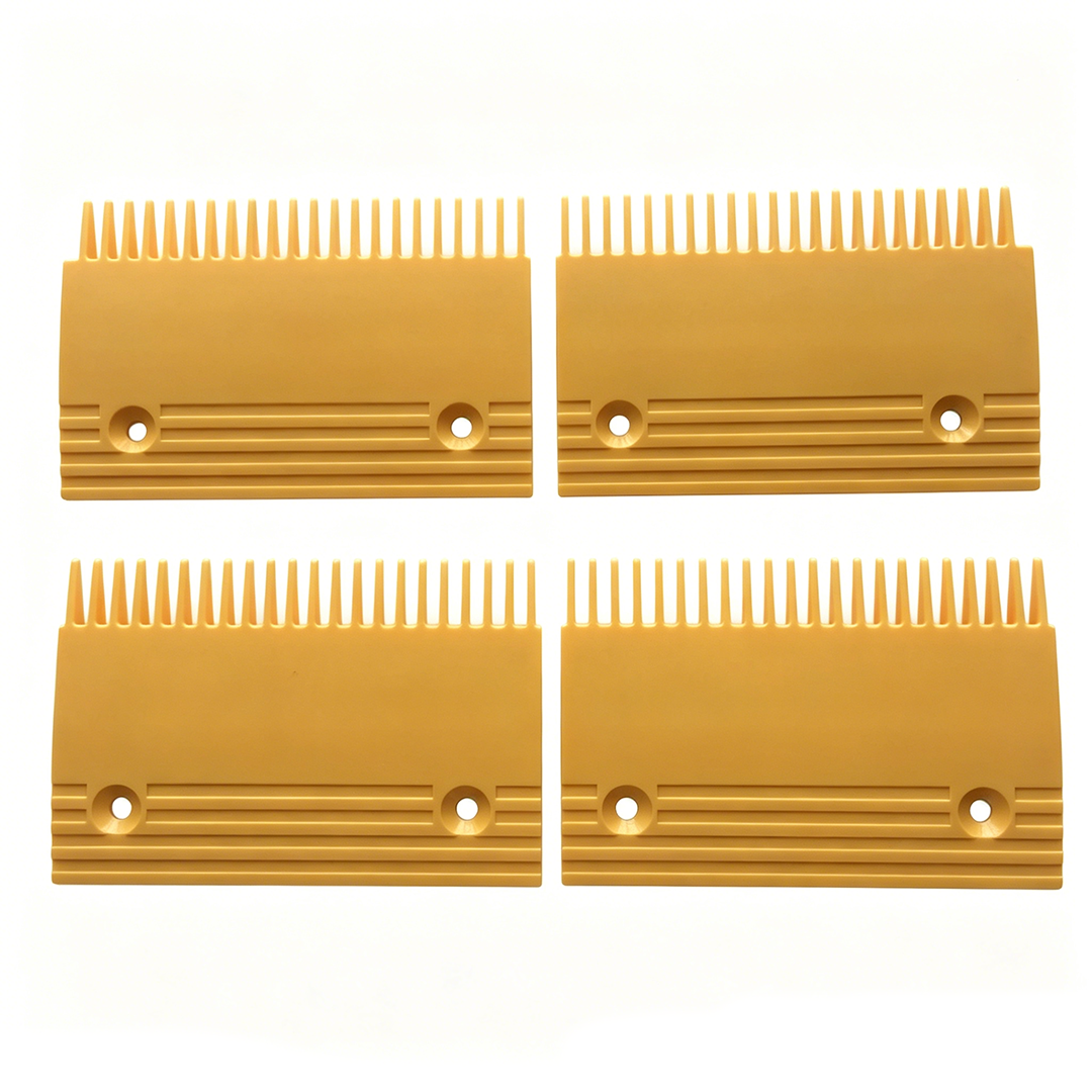 KONE Escalator Yellow Plastic Comb Plate | 22 Teeth, Hole Distance 140mm for Moving Walks