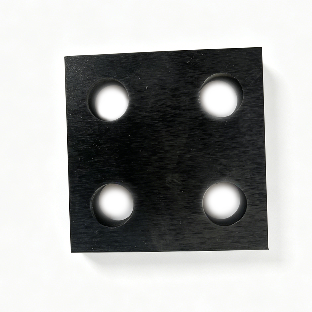 Elevator Buffer Rubber Pad | 4-Hole Shock Absorber for Elevator Safety