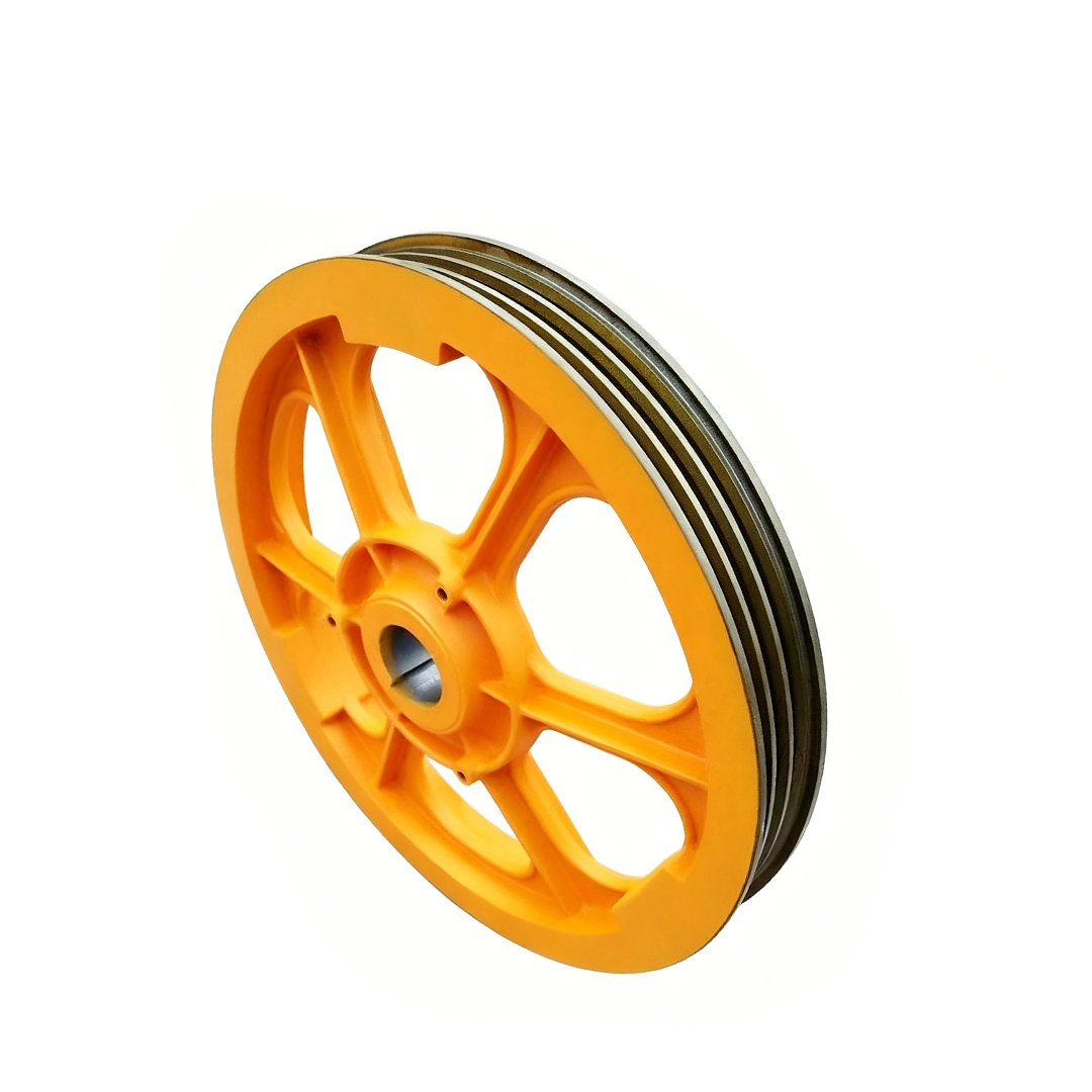 Otis 3100 Elevator Traction Sheave Wheel, 13VTR Host 565-755mm Diameter 3/4/5/6 Groove Rope Pulley