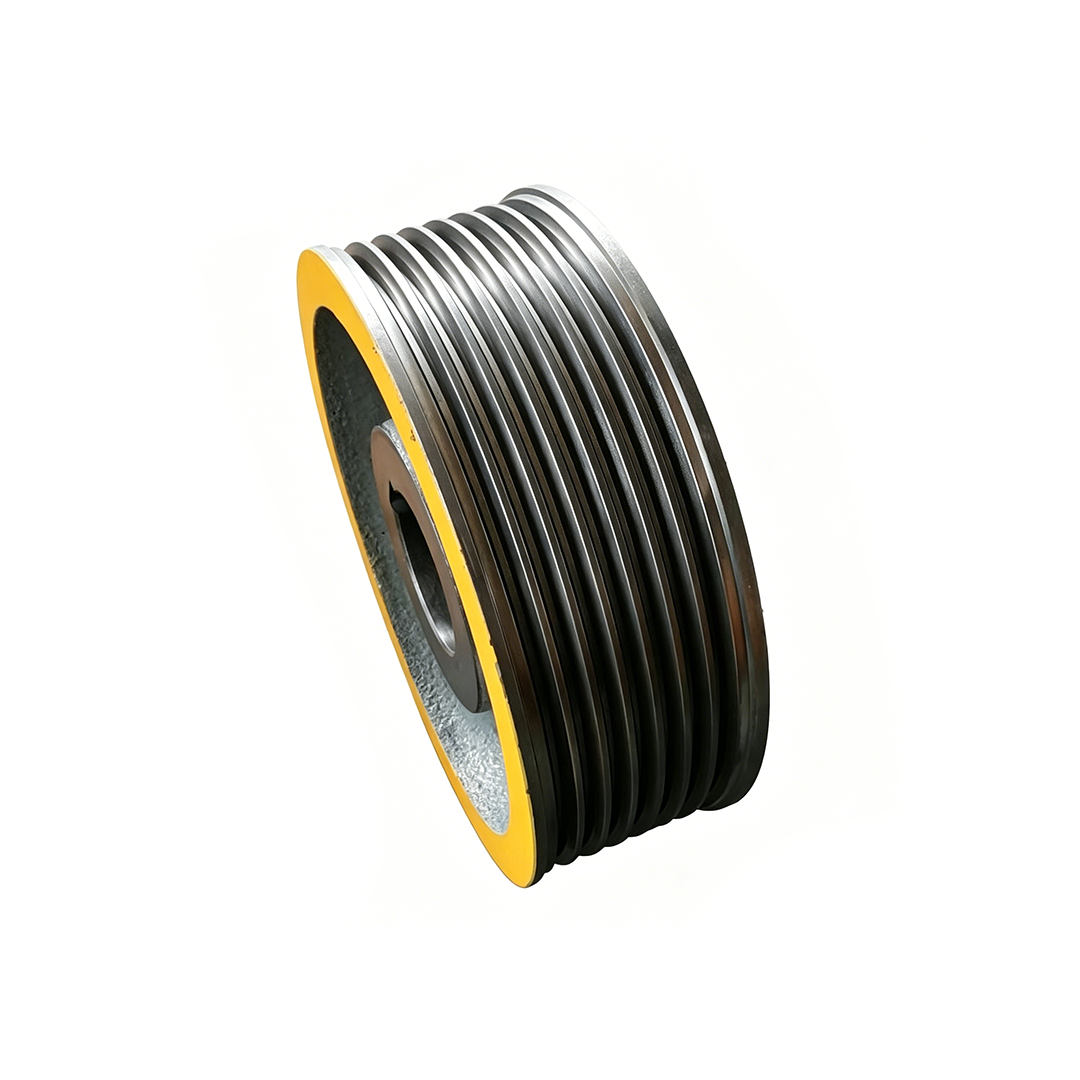 Toshiba Elevator Traction Sheave CV330 CV320, 330mm Diameter 5-12 Groove 8mm Rope Deflector Sheave Guide Wheel