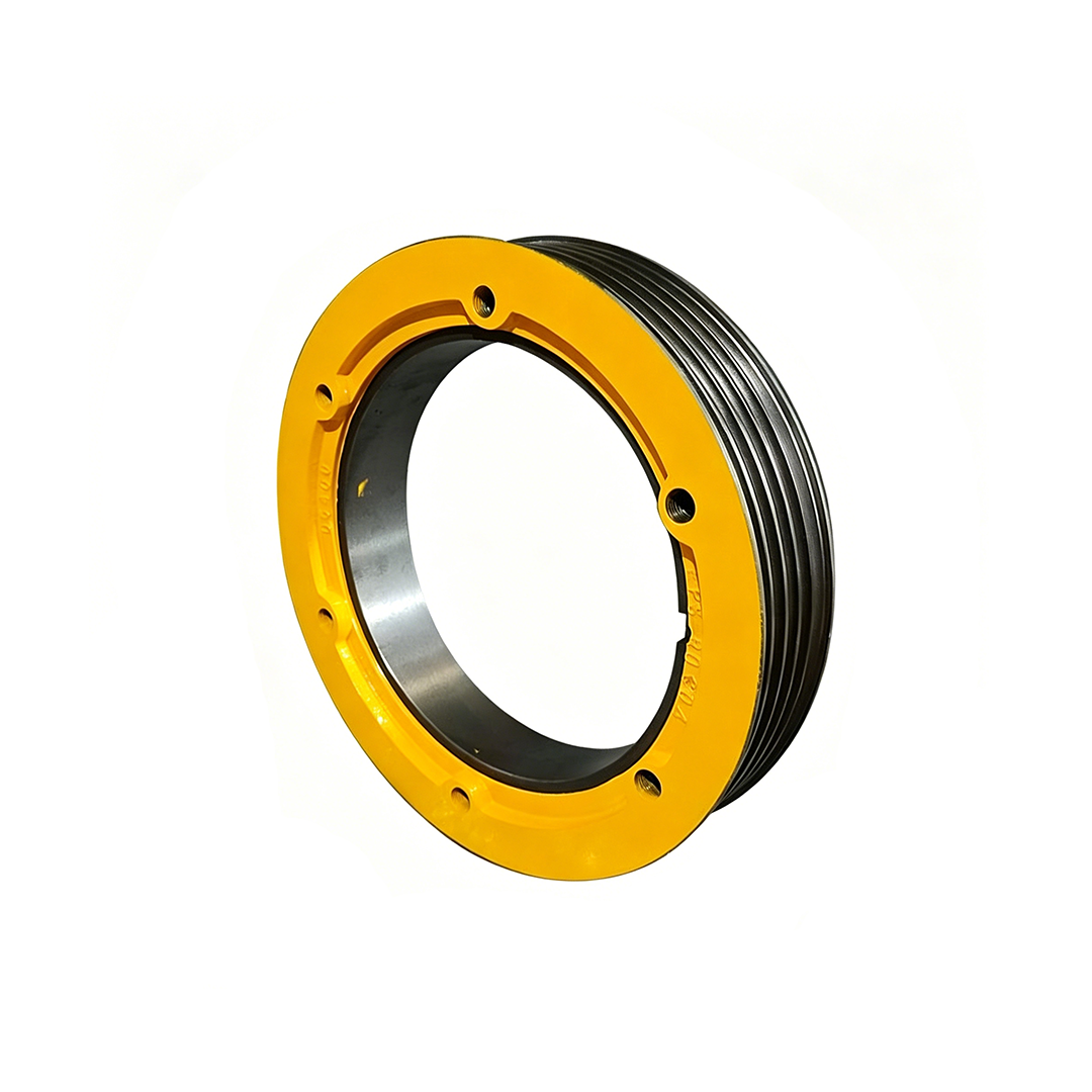 Yungtay Elevator Permanent Magnet Synchronous Traction Sheave GSD-MM, 400/480/550mm 5/6 Groove 10mm Rope Drive Wheel