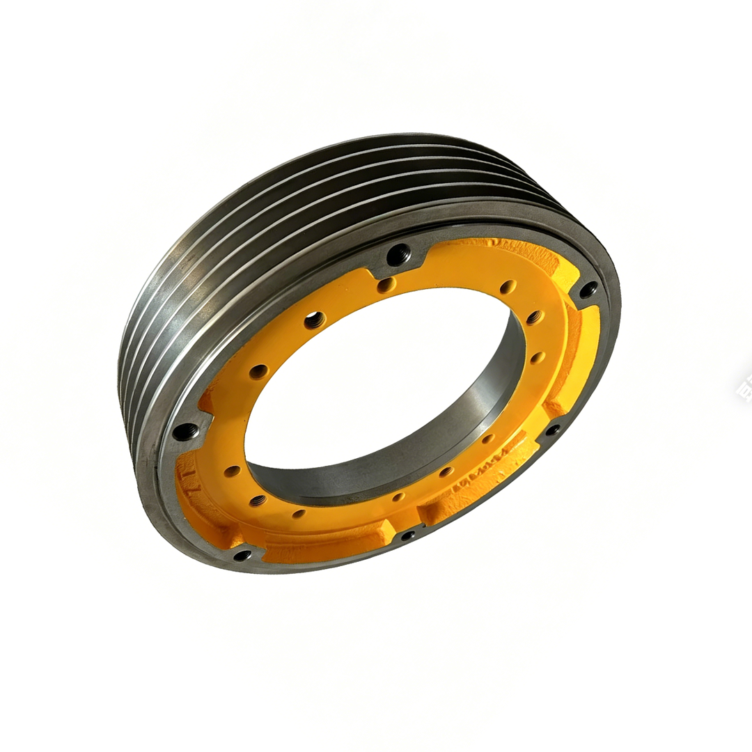 Hitachi HGP Elevator Traction Sheave CST-M105G, 400/420mm 5/6 Groove 10mm Rope Main Drive Wheel