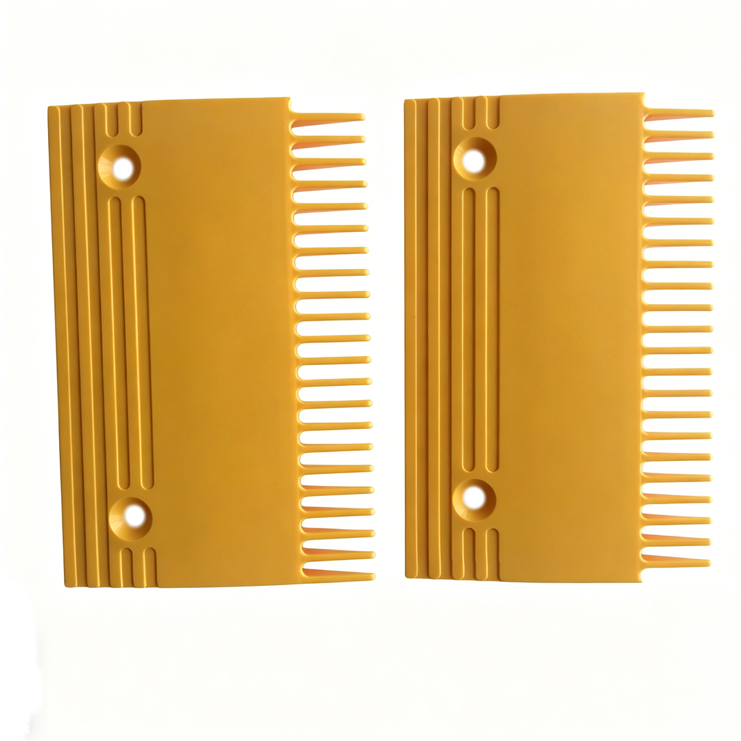 Toshiba Escalator Yellow Plastic Comb Plate 22 Teeth GTE | Single & Double Shoulder for Moving Walks