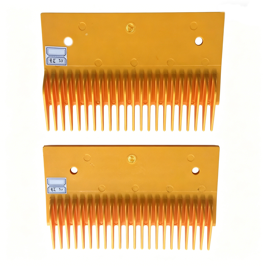 Toshiba Escalator Yellow Plastic Comb Plate 22 Teeth GTE | Single & Double Shoulder for Moving Walks