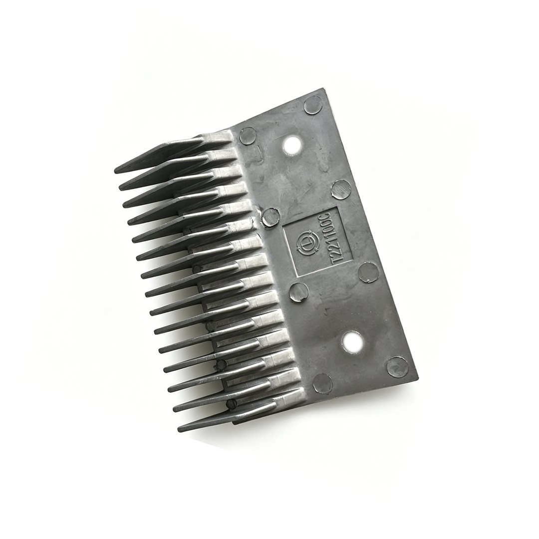 Toshiba & Toyo Escalator Aluminum Comb Plate, 15 Teeth T221100C, Size 126*100mm, Hole Spacing 86mm