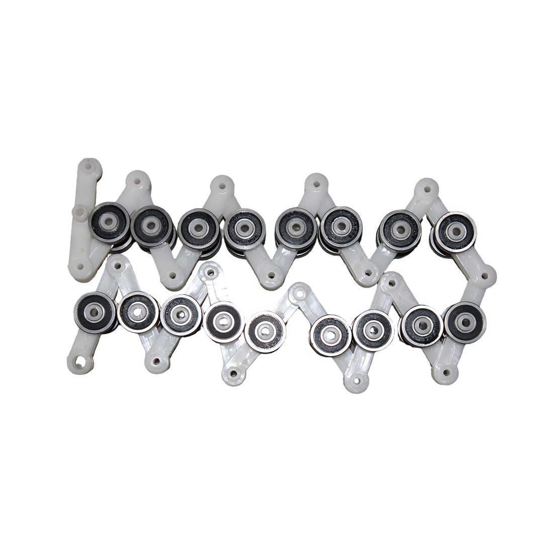 Escalator Handrail Rotary Chain with Rollers, 17/19/21 Links, Black Finish, OEM Compatible