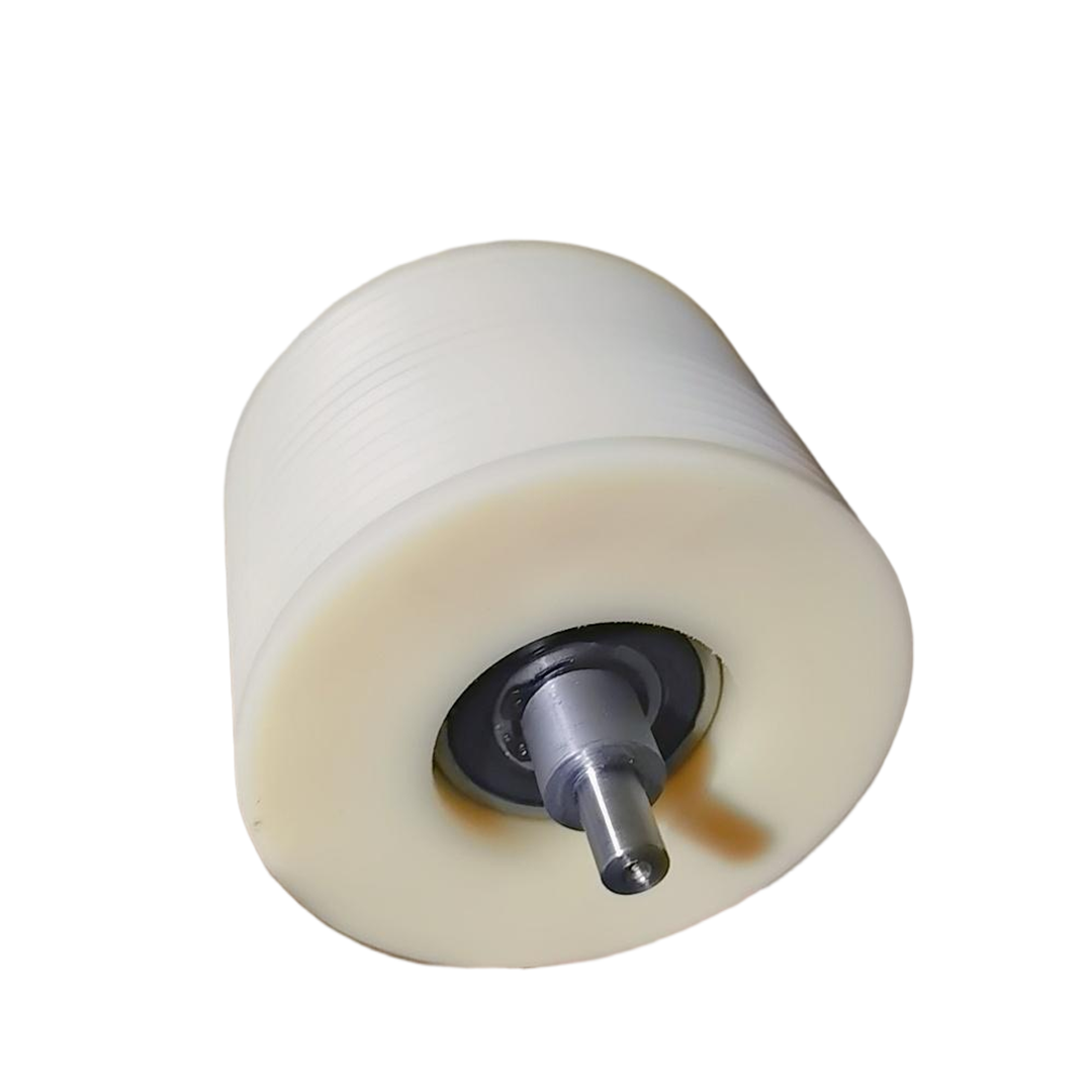 Heavy-Duty Thyssen Escalator Idler Wheel, Polyamide Roller with Integrated Shaft